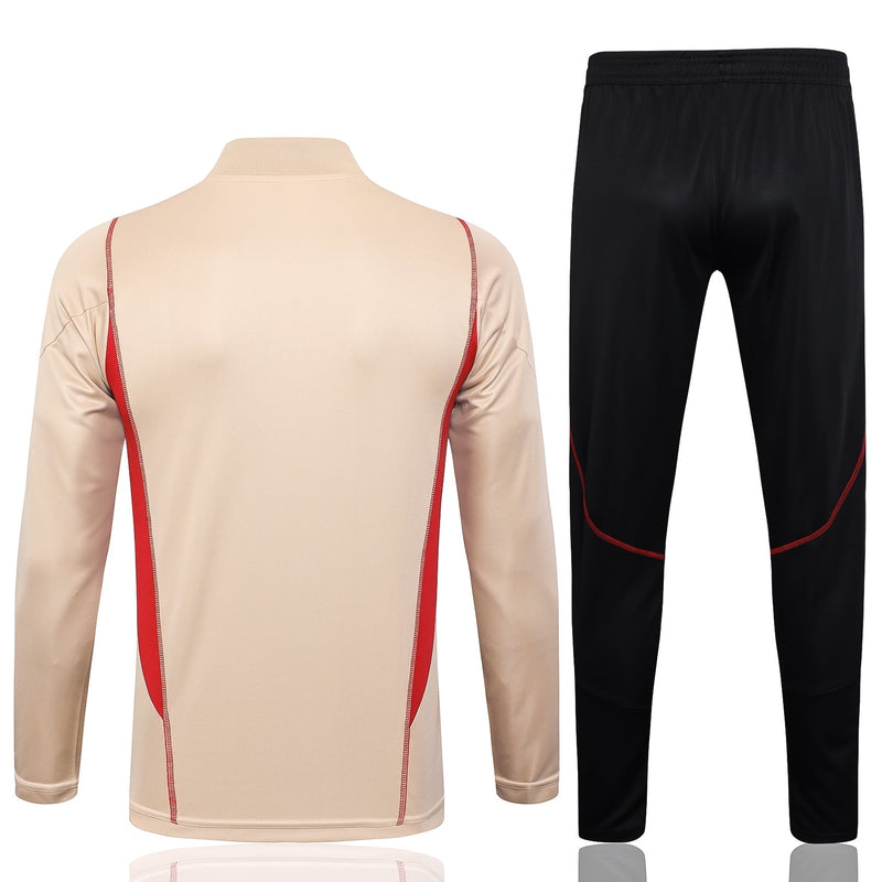 Conjunto Inverno São Paulo Zíper Curto Bege