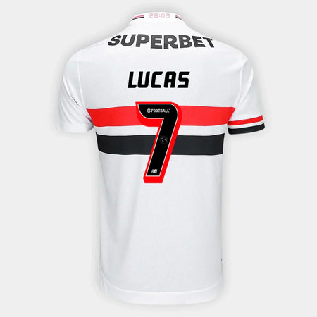 Camisa Lançamento São Paulo I 2025/26 - Branco - Lucas N° 7