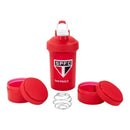 Garrafa Shakeira Mola 2 Compartimentos 500ml São Paulo - Vermelho